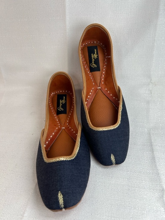 Grayson Monae Shoes - Grayson Monae, boho denim flats handcrafted, all genuine leather